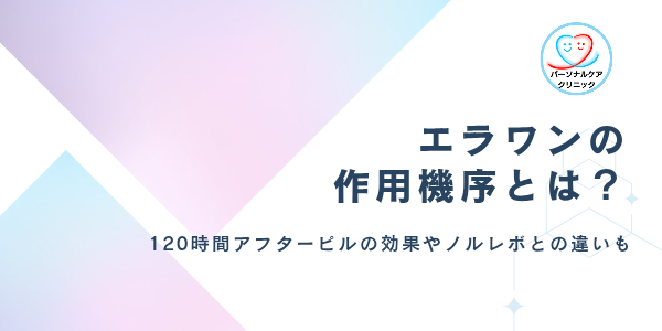エラワンの作用機序は？120時間アフターピル（緊急避妊薬）の効果の仕組みやタノルレボとの違いを解説